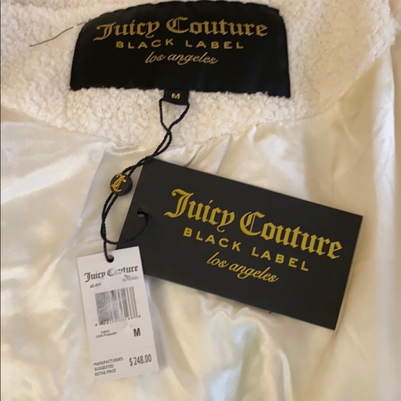 Juicy Couture crop faux fur Sherpa quilted teddy jacket - Picture 7 of 10